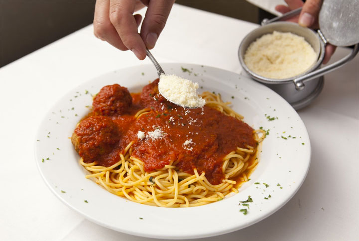 Patsy's Italian Restaurant signature dishes Veal Chop SicilianoStuffed CalamariSpaghetti and Meatballs